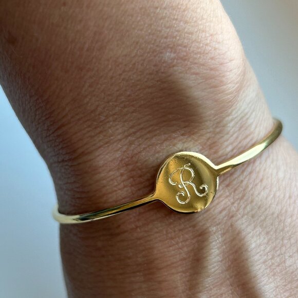 Sarah Chloe Gold-Plated Monogram Initial Bracelet - Picture 6 of 14
